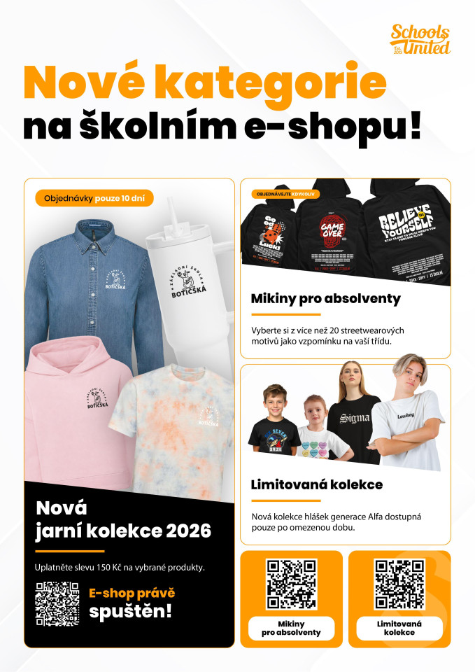Školní kolekce oblečení - květen 2026